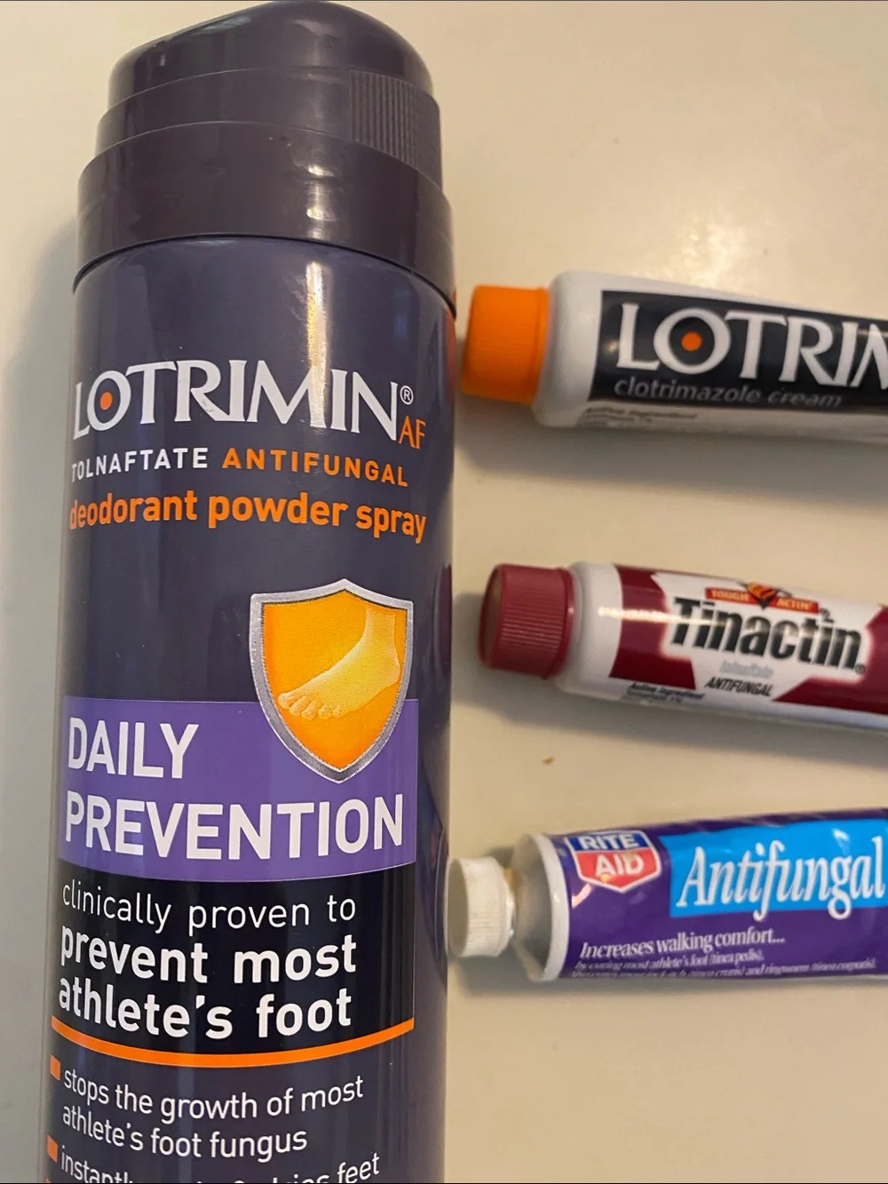 Lotrimin Antifungal Powder Spray & Cream Bundle Daily Prevention